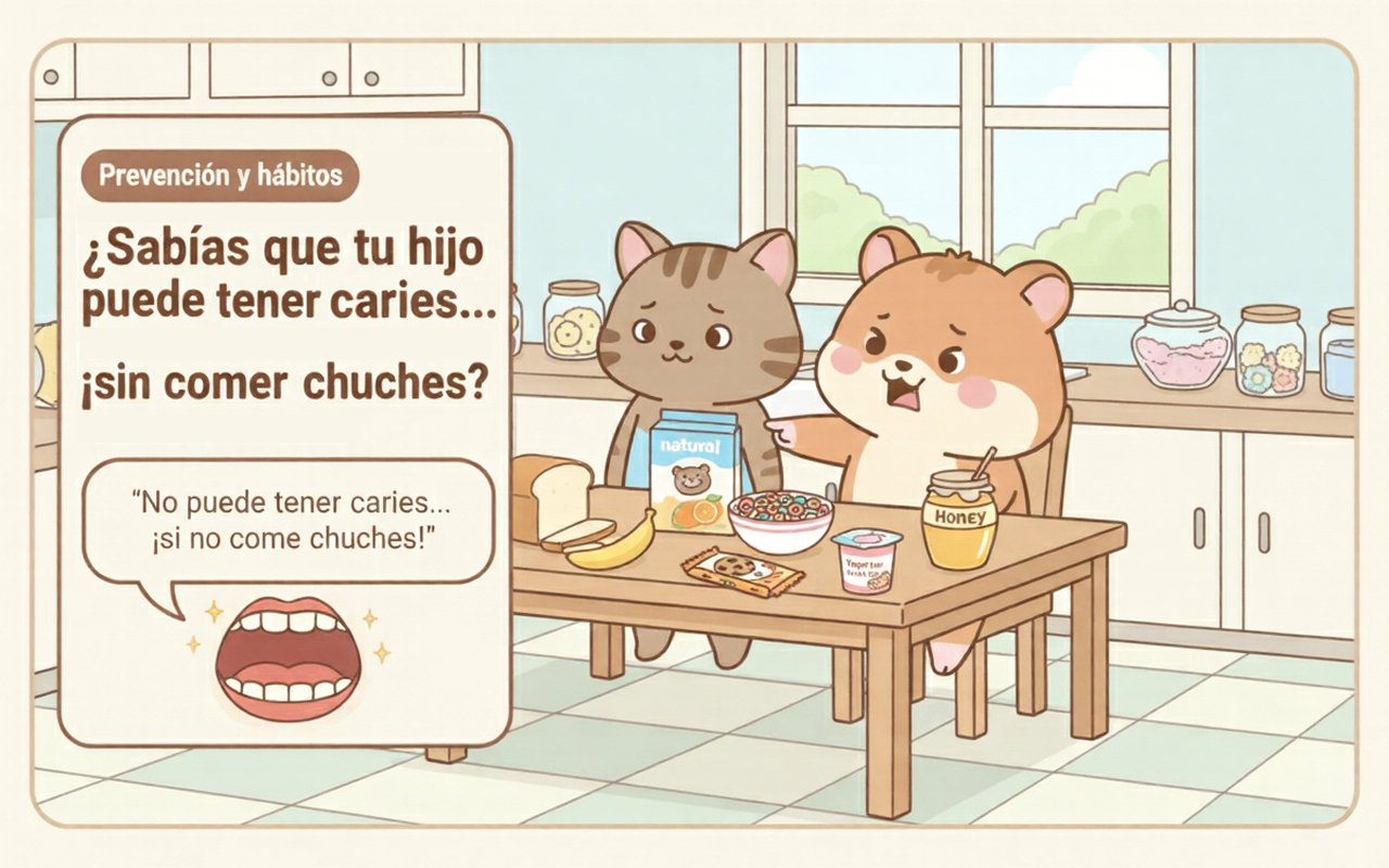 Imagen para ¿Sabías que tu hijo puede tener caries… ¡sin comer chuches!?